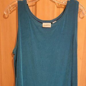 Chico's Travelers Turquoise Shell Size 3